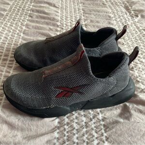 Reebok Slip On Grey/Red Sneakers Little Boys Size 1
